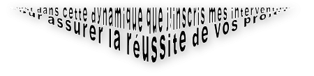  C’est dans cette dynamique que j’inscris mes interventions  pour assurer la réussite de vos projets
